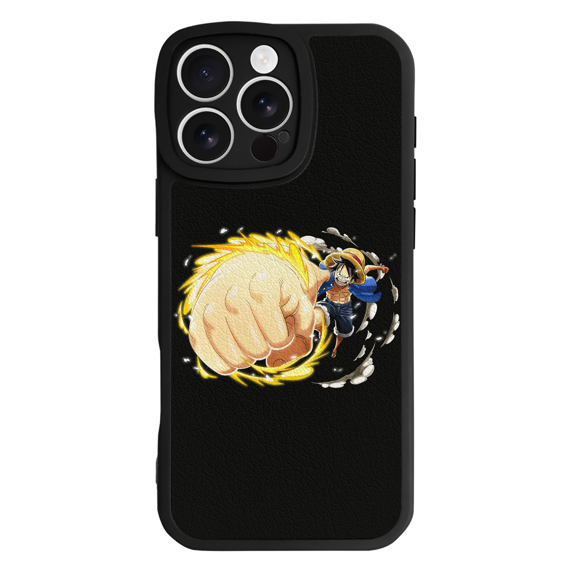 （画像用） ワンピース モンキー・D・ルフィ ONE PIECE Monkey D. Luffy 【iPhone 16シリーズ対応】シリコンスマホケース（レザー調） 材質：シリコン
